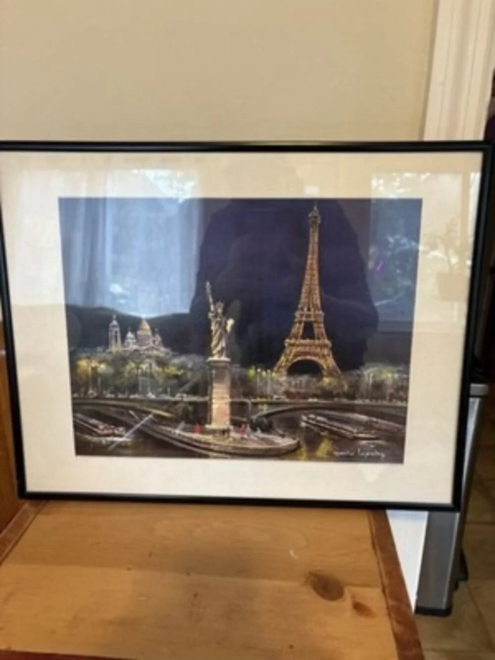 Paris La Liberte Taus La Lumi Print French Artist Maurice Legendre Black Frame - Picture 7 of 7